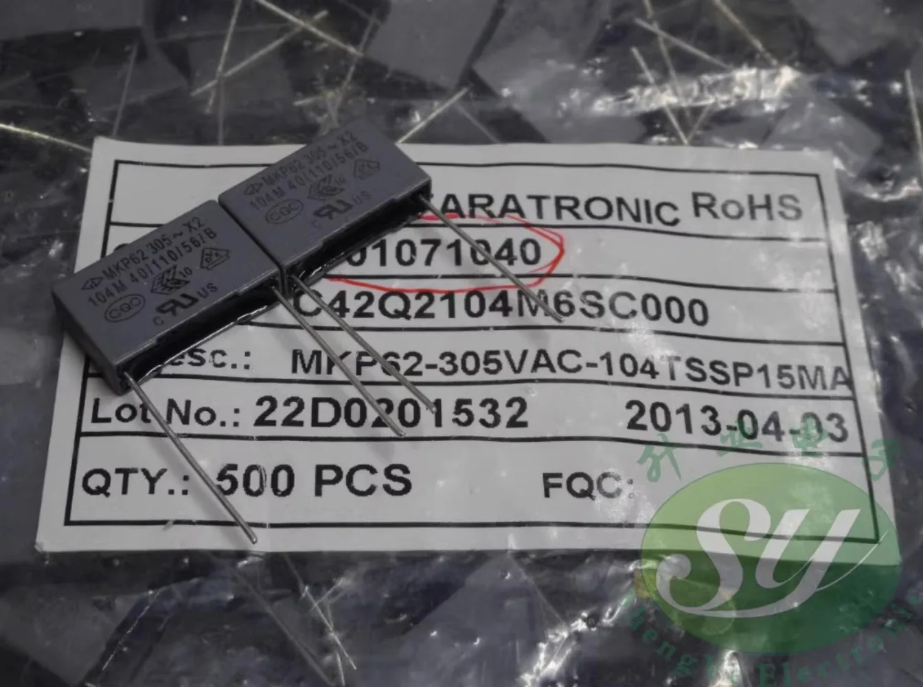 

20PCS Xiamen FARA MKP62 0.1uf/305vAC 100nf u1 104 new film capacitor 15MM