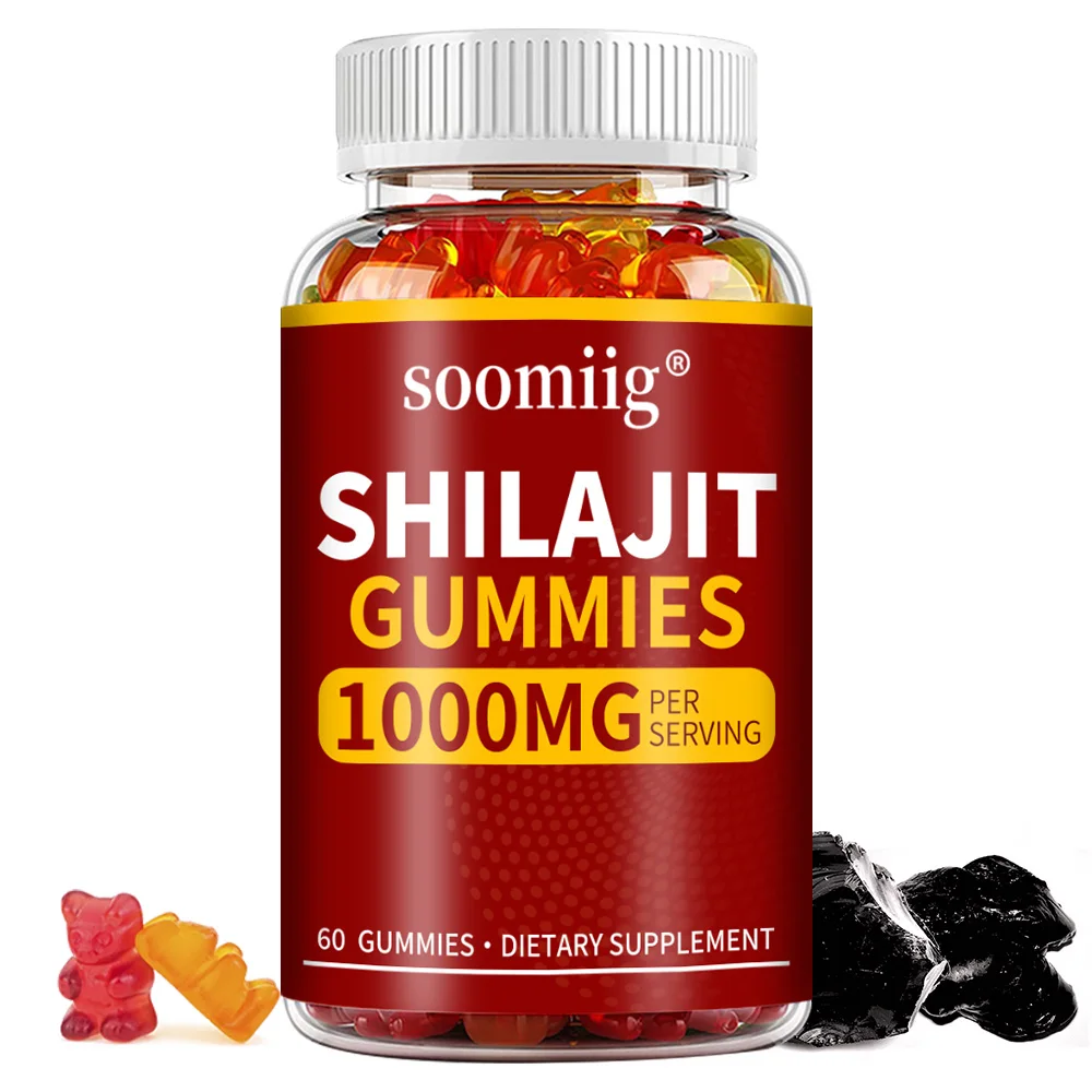 

Pure Organic Himalayan Shilajit Gummies 1000mg - Energy, Immune, Brain, Memory & Male Health Support