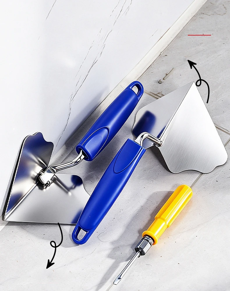 Drywall Corner Construction Tools Stainless Steel Putty Knife Drywall Scrapers Hand Tool Inside Outside Corner Scraping Puller