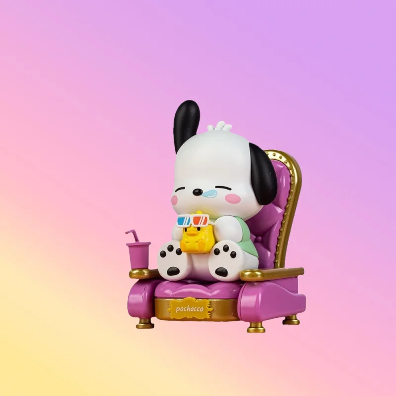 Echte Sanrio Family Theater Series Blind Box Kuromi Melody Anime Figuren Decoratie Cadeaus voor verjaardag Halloween Kerstmis