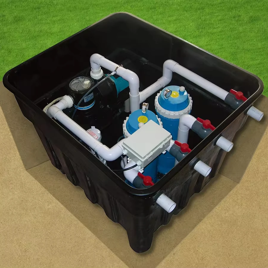

Pool Equipment Manufacturer Inground Quartz Sand Filter With Water Pump and No Need Machine Room