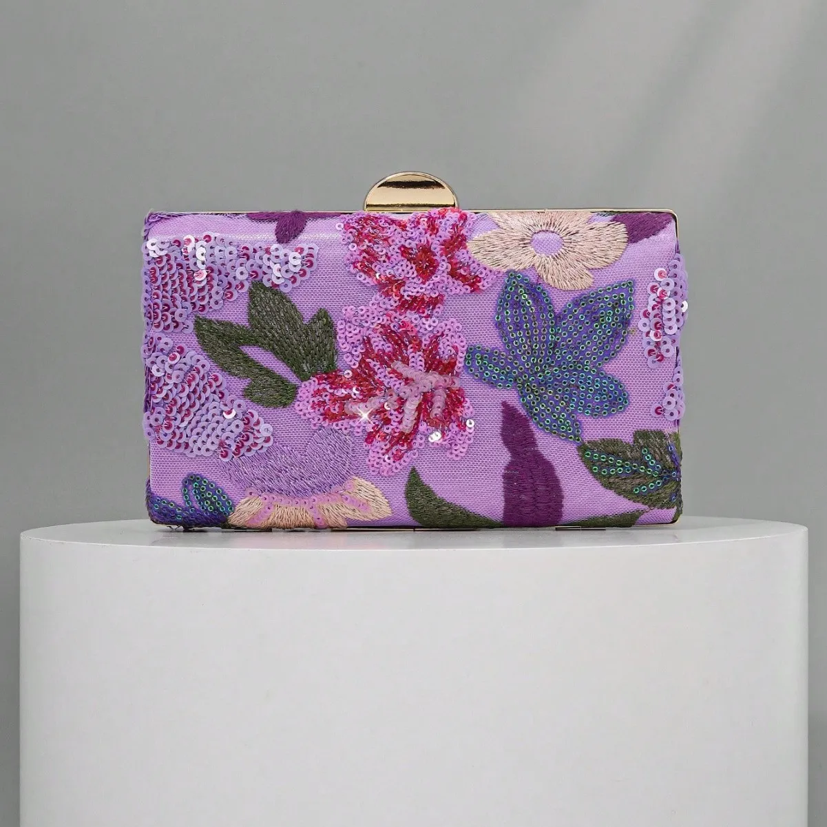 

Dinner bag popular national style bag women's handmade embroidered women's dinner handbag sequined flower dinner bag