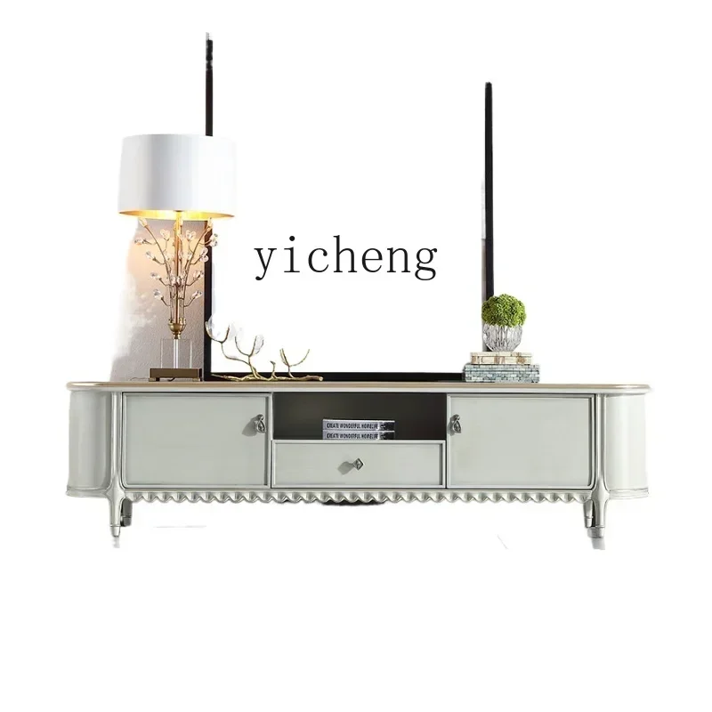 

GZ-i6.3 light luxury solid wood TV cabinet palace art engraved storage cabinet