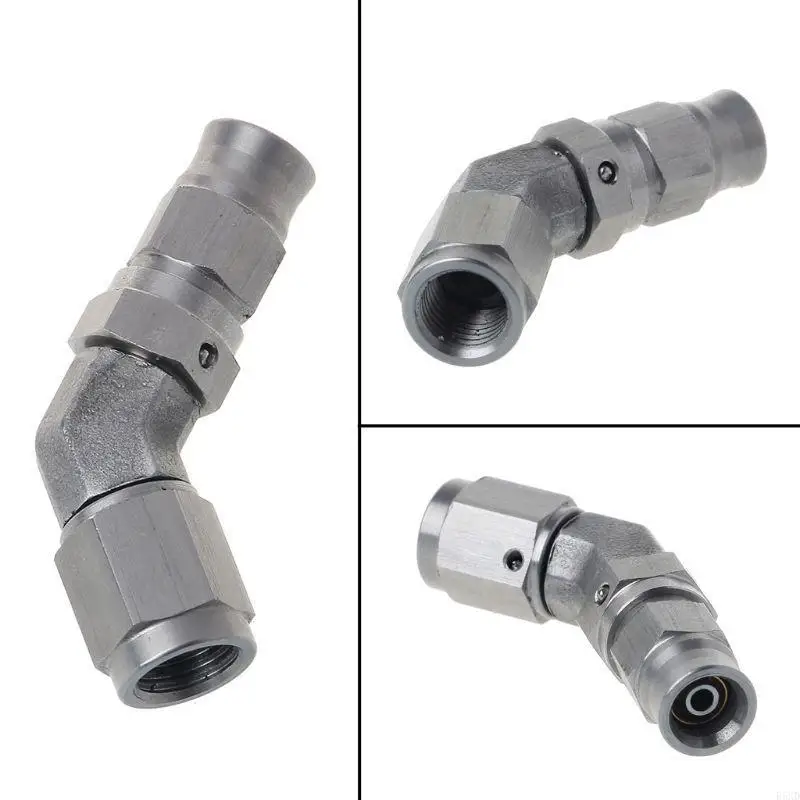 

Stainless Steel 45 Degree Swivel Female AN-3 3AN JIC PTFE Hose End Brake Fitting For Teflon Hose with Brass Olive Insert