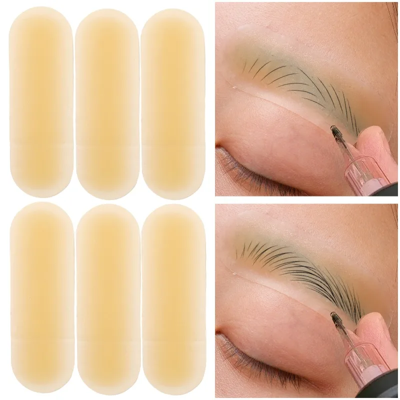 Microblading Practice Skin Silicone Eyebrow Tattoo Training Pads for PMU Artists Beginner Reusable Brow Mapping Transfer Sticker