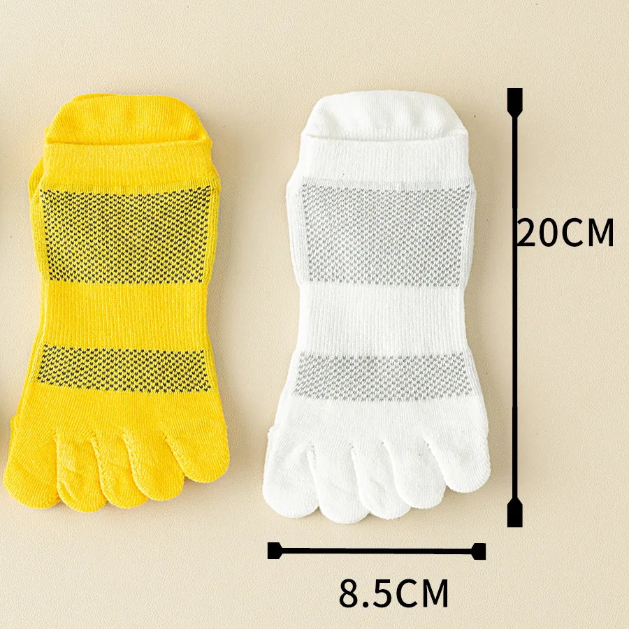 Men's 3 Pairs Non-slip Five Finger Grip Socks