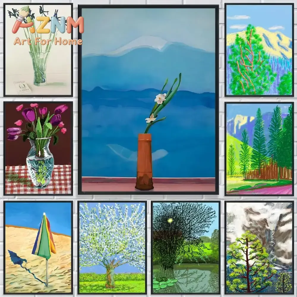 Niche Aesthetic D-David Hockney Poster HD Print Personalized Canvas Wall Mural Art  Photos for Living Room Home Decor Durable