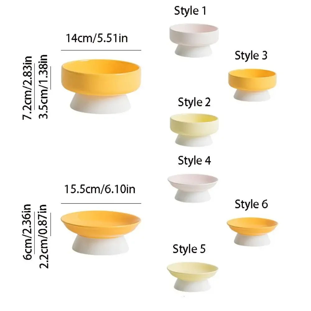 Creative Ceramic Cat Bowl Cute Large Capacity Dog Food Feeding Basin Anti Tipping Non-slip Pet Drinking Feeder Neck Protection - view 6