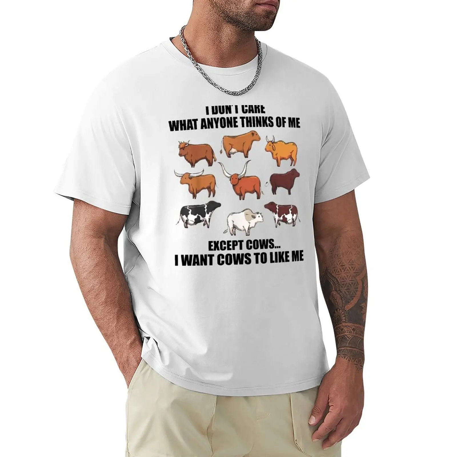 

I Don't Care What Anyone Thinks Of Me Except Cows T-shirt customs design your own summer tops mens vintage t shirts