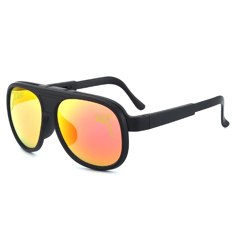 Flip-Up-Punk-Sonnenbrille, Steampunk-Sonnenbrille, PITS OCTAL VIPERS TRABEC, Sport, Wandern, Radfahren, Vintage-Brille, Baseball-Brille – Detail 6