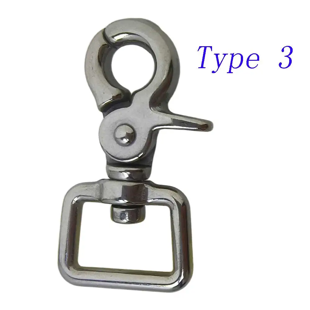 67mm 316 Stainless Steel Scissor Hook Swivel Snap Hook for Marine Boat Rigging Tarp Cover Boat Fender Dog Leash Lobster Clasp - view 3