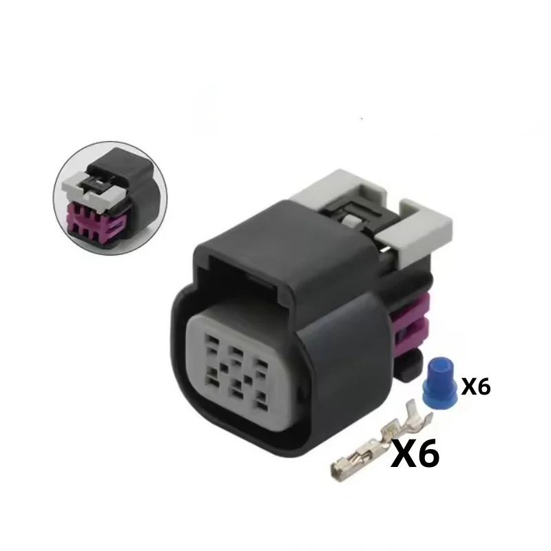 

1 set 6 Pin 15355297 15418498 Automotive Waterproof Female Plug Throttle Motor Drive Connector Socket For BUICK