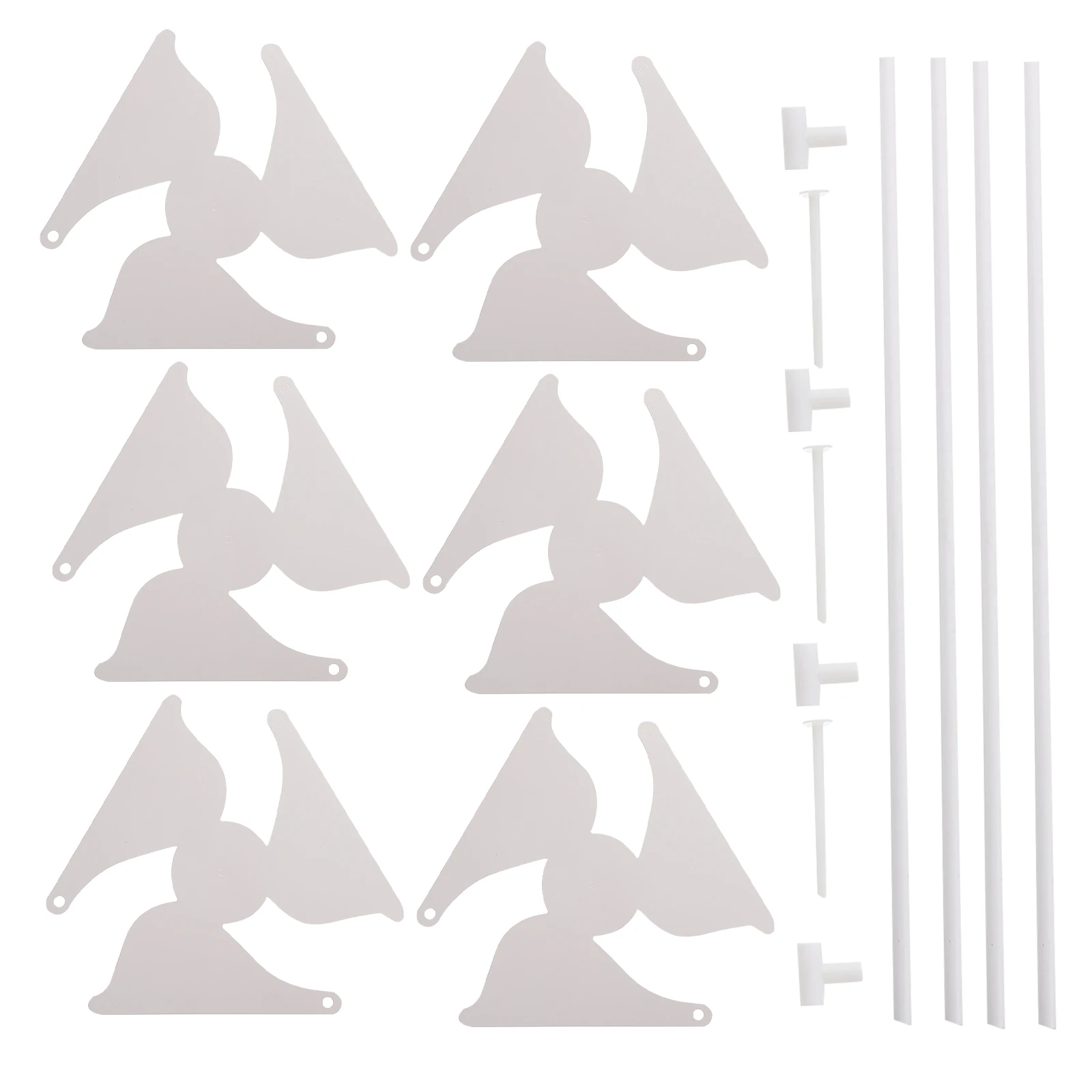 

10 Pcs Coloring Windmill Diy Pinwheels for Kids to Blank Painting Craft Plastic Paper Child