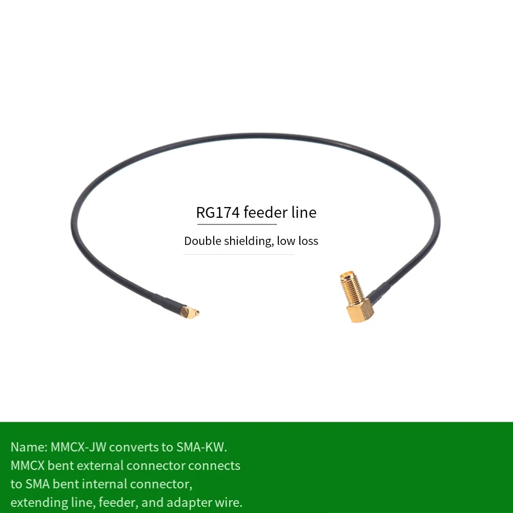 2 × RF تمديد كابل 40 سنتيمتر ذكر إلى أنثى ل RG174 تمديد كابل كابل المغذية كابل التوهين وأداء التدريع #3