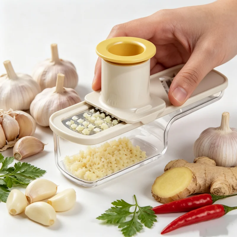 Mini Garlic Chopper Manual Food Processor Garlic Grinder Press Tool For Spices Garlic Onion Ginger Cutter Kitchen Gadget