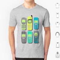 Vintage Cellphone Pattern T Shirt Men Women Kids 6xl Vintage Retro Cute Kawaii Cellphone Mobile Nokia 3210 3310 5510 Nokia3310
