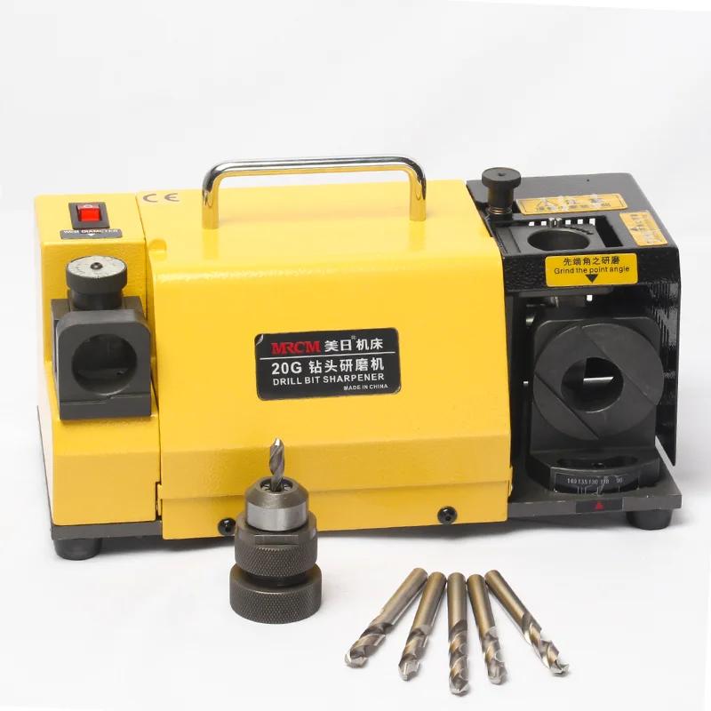 

Gold Seller MR-20G 3-20mm Grinding Range 120W Drill Bit Sharpener, Point Angle, Lip Relief Angle Sharpening Machine
