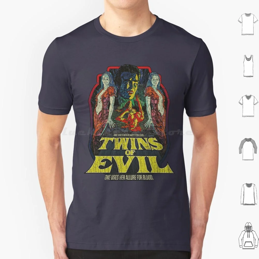 

Twins Of Evil 1971 T Shirt Cotton Men Women DIY Print Horror Fan Horror Twins Of Evil Twins Halloween Scary Spooky Pregnancy