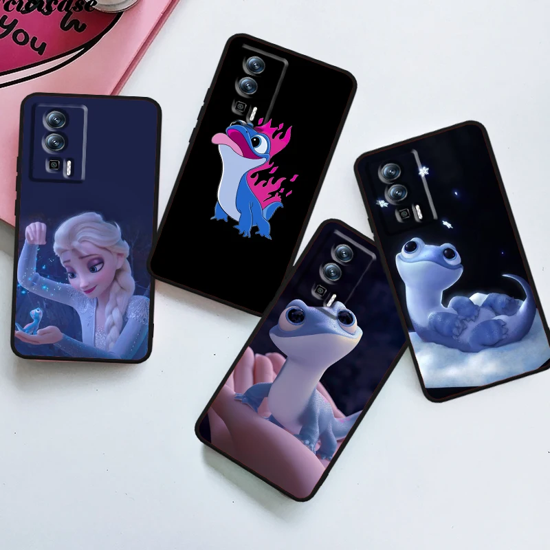 Bruni Frozen 2 For Xiaomi Redmi 9A 9C 9AT 10C 9 9T 10 12C 13C 8 12 K60 A1 K50 K40 5G Black Back Phone Case