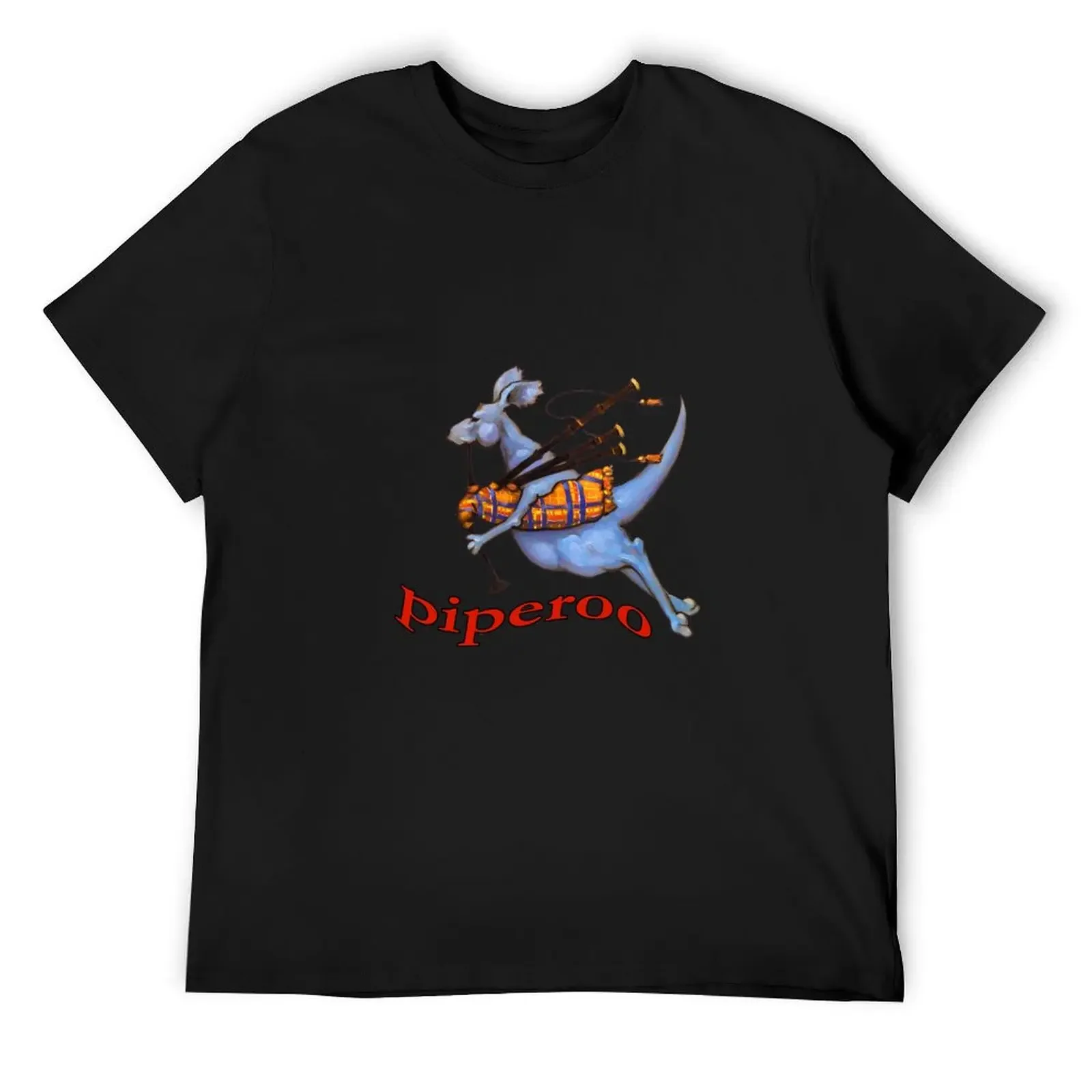 

Piperoo - Kangaroo hops by with Bagpipes T-Shirt designer shirts graphic t shirt vintage summer clothes sports fans mens fashion