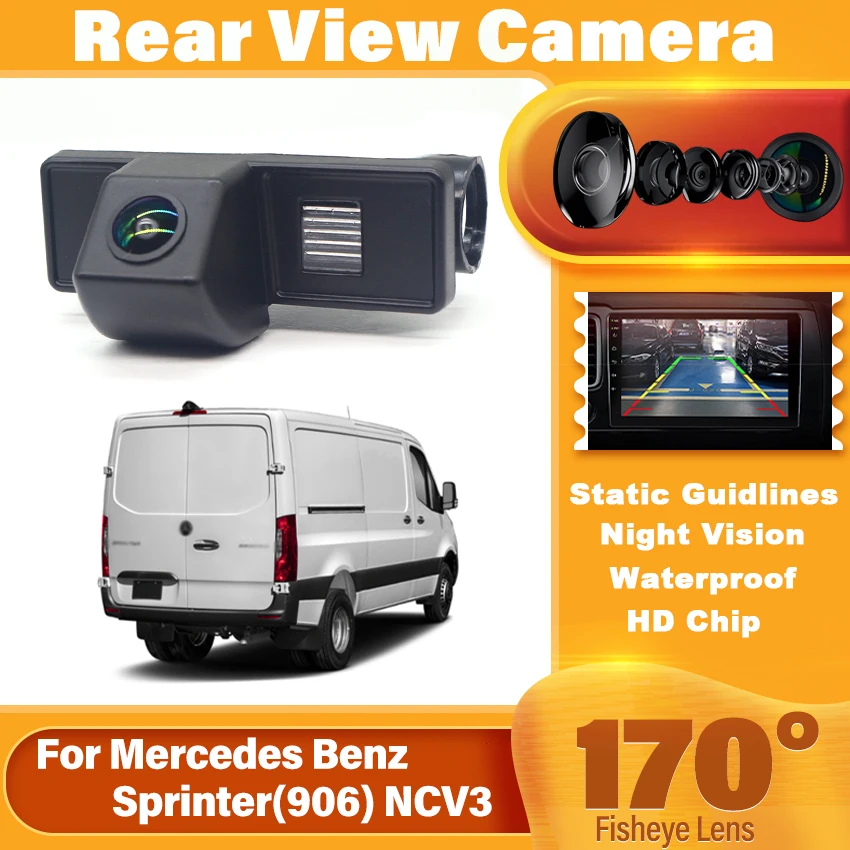 Car Rear View Camera HD CCD Night Vision Backup Reverse Parking Camera For Mercedes Benz Sprinter (906) NCV3 2006~2017 2018 2019