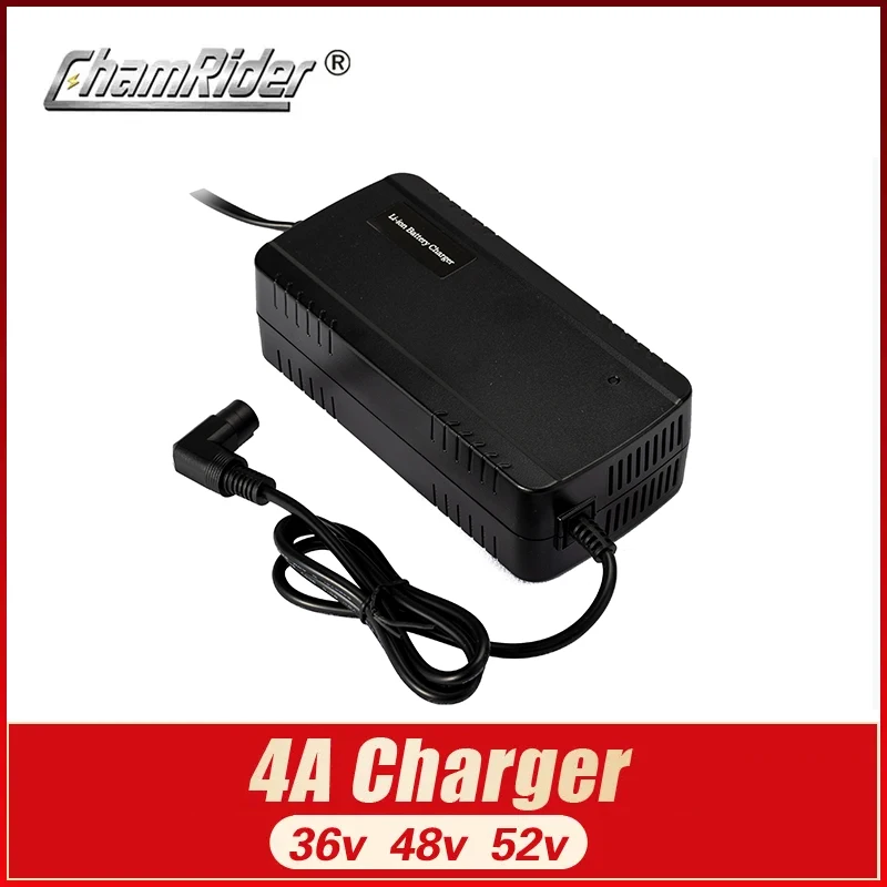 Chamrider 54.6V 4A Lithium Battery Charger 48v Electric Bike Charger for  DC2.1 XLR RCA Li-ion Battery Pack Charger High Quality