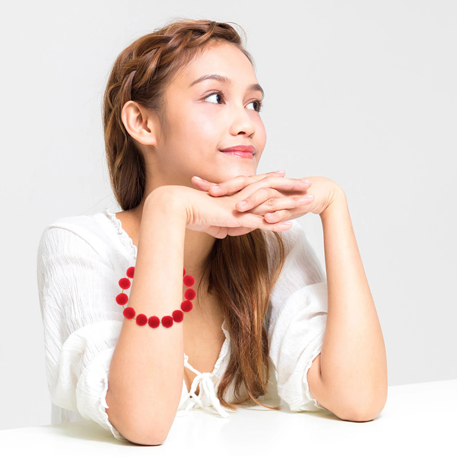 

250pcs Red Pom Poms Craft Supplies Diy Clothing Hat Decorations Balls Artificial Pompom Ornaments Handmade Accessories