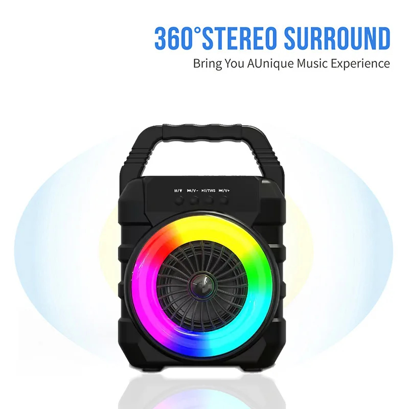 Cross-border Special Price 4-inch Wireless Portable Bluetooth Speaker Mini Portable Subwoofer High-volume Plug-in Card Audio
