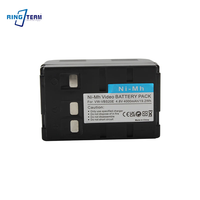 TECHTEK Batterie 2400mAh 4.8V Ni-MH – Remplace HHR-V211, VW-VBS10, VW-VBS20E, Panasonic NV & VW Series
