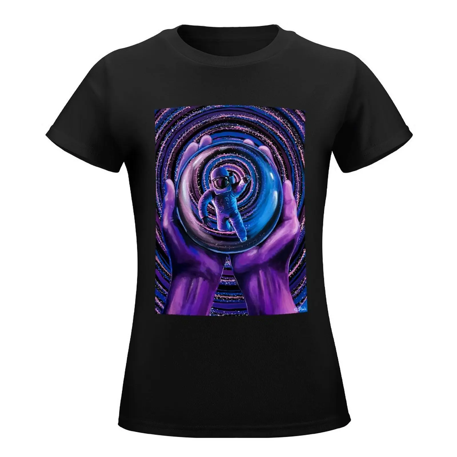 Camiseta de espacio Personal para mujer, ropa femenina, tops de talla grande, camisetas gráficas, camisetas para mujer