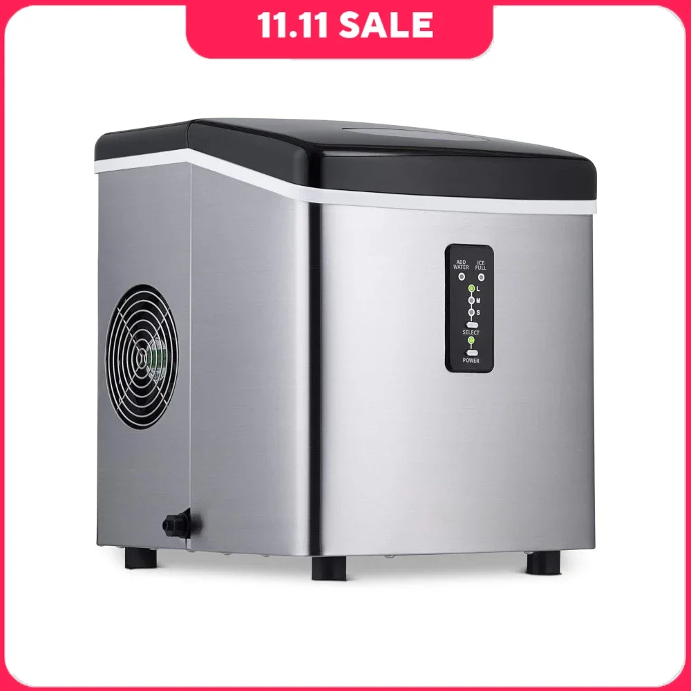 

Льдогенератор, противольдогенератор 28 фунтов, портативный дизайн из нержавеющей стали, быстрое производство льда, изолированное хранилище, производители