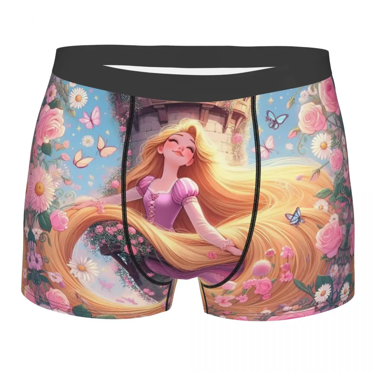 

Мужское нижнее белье «Запутанная история принцессы Рапунцель», милые модные трусы-боксеры с героями мультфильмов, шорты, мягкие трусы Homme