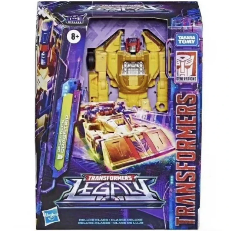 Takara Tomy Transformers Serie G, figura de Dragstrip clase D, modelo de Anime, Deformación de acción, Robot, regalo de coche, en Stock