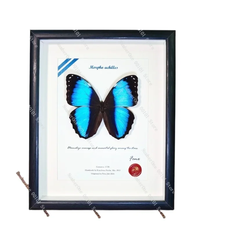 Double Row Dream Real Butterfly Specimen Photo Frame Finished Couple Gift Ornament Birthday Rare Creative Gift