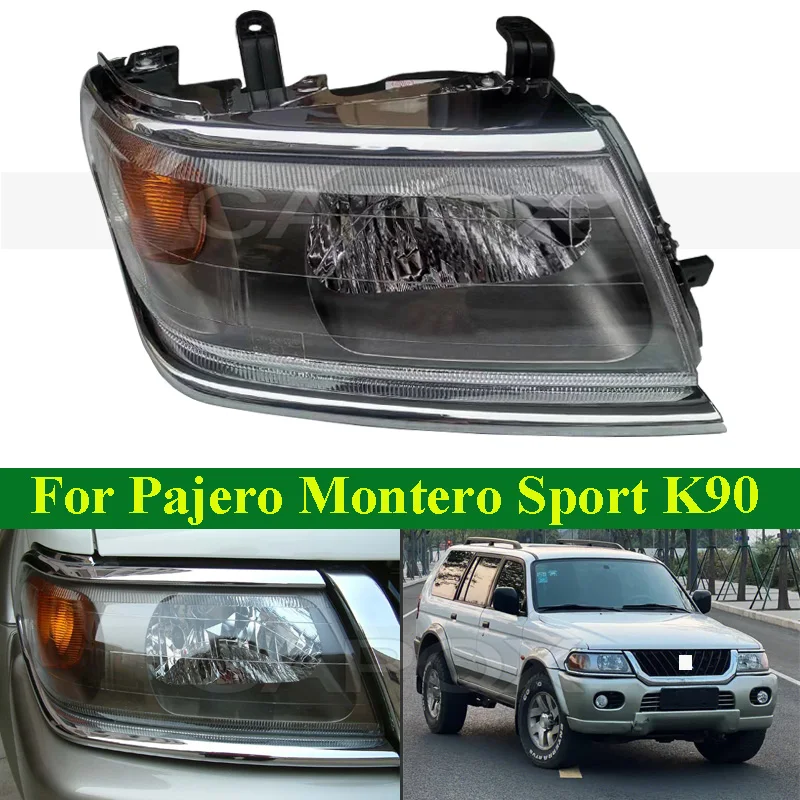 

CAPQX Front Head Light Head Lamp For Pajero Montero Sport K90 For Nativa Headlight Cover Shell Front Turn Corner Light Headlamp
