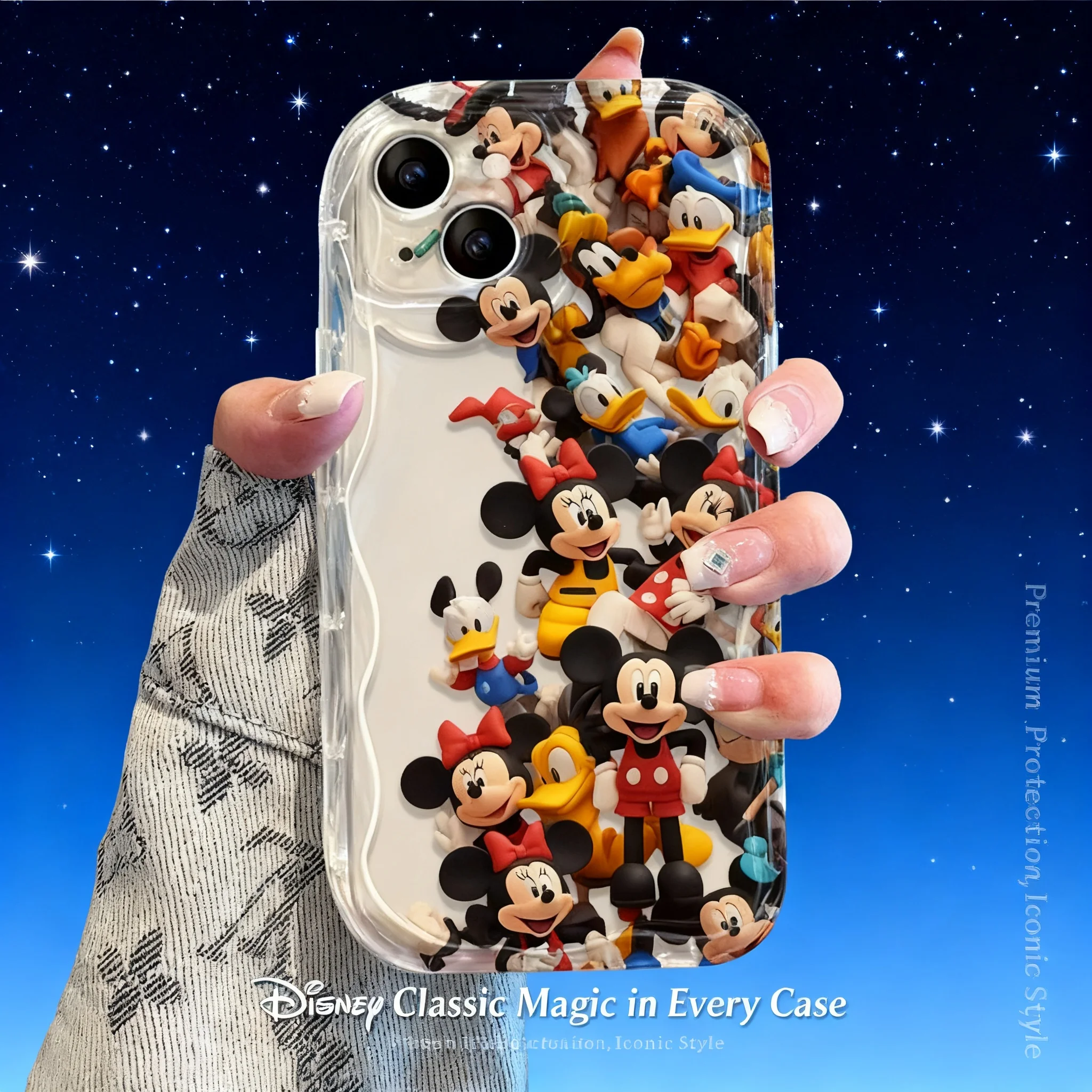 

Mickey Minnie Donald Duck Cartoon Creative iPhone 16 15 Pro Max 14 New 17 Phone Case Compatible