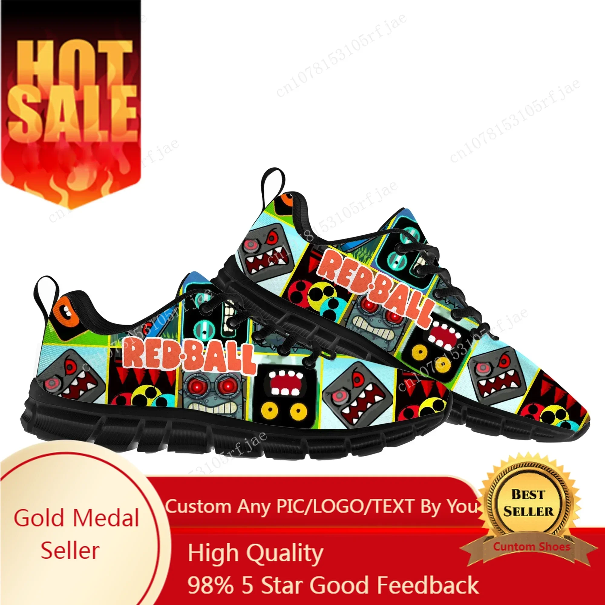 Red Ball Sports Shoes Hot Cartoon Game Mens Womens  Sneakers Fashion Sneaker Custom Built Shoes