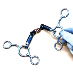 105mm/115mm/127mm/135mm/145mm Stainless Steel Horse Mouth Ring Jointed Bit Equestrian Snaffle Tool Stainless Steel Curb Bit