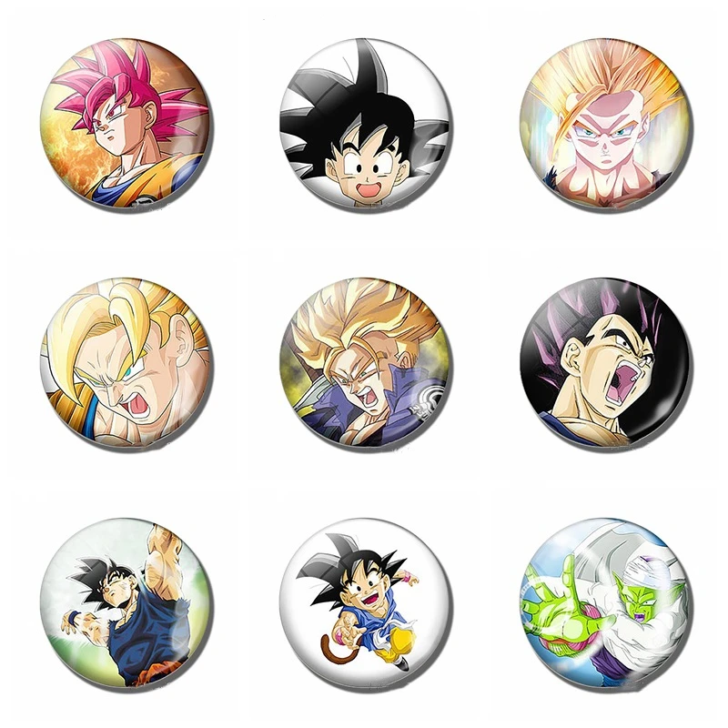 Riman – autocollant Super Saiyan Dragon Ball pour réfrigérateur, dessin animé, décoration de maison, aimant Son Goku Vegeta IV, jouet pour enfants, cadeau d'anniversaire