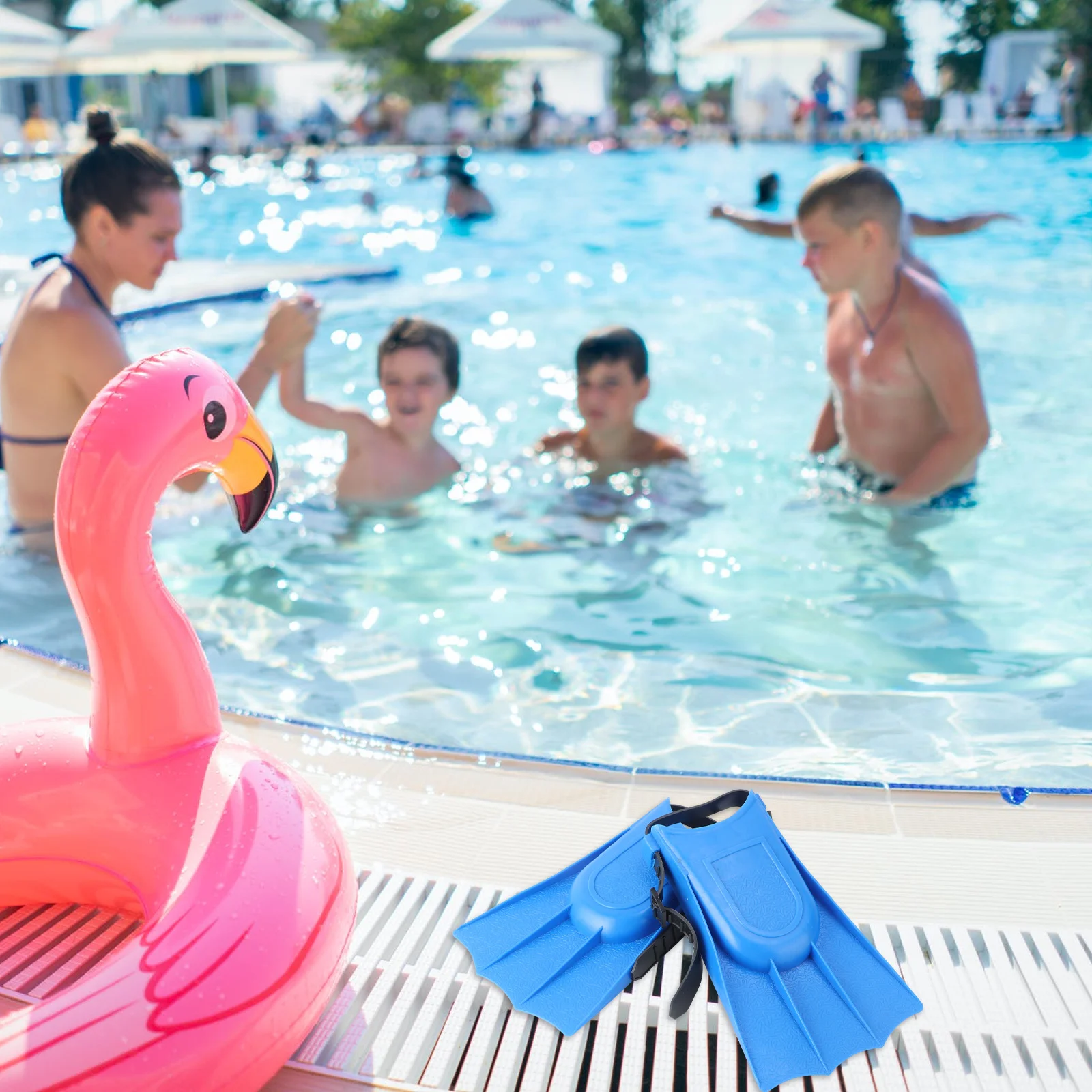 

Kids Adjustable Blue Diving Swim Flippers Training Snorkeling Soft Comfortable Strap Children Snorkeling Fins Adjustable Fins