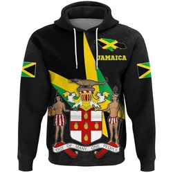 Giamaica National Emblem Flag 3d Print felpa con cappuccio uomo donna con cappuccio oversize Street pullover Fashion Sports felpe a maniche lunghe