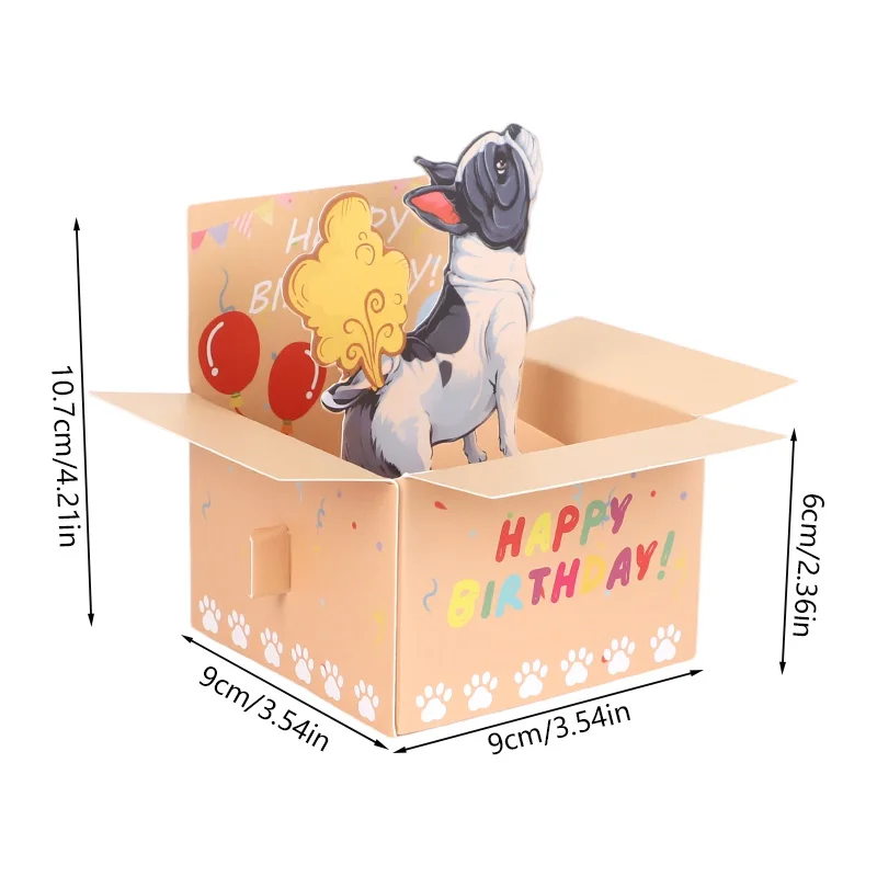 3D-Pop-Up-Geburtstagskarte mit „Happy Birthday“, handgefertigte Einladungsgrußkarte aus Papier für Geburtstagsfeier, Hochzeit, Dekorationszubehör – Detail 6