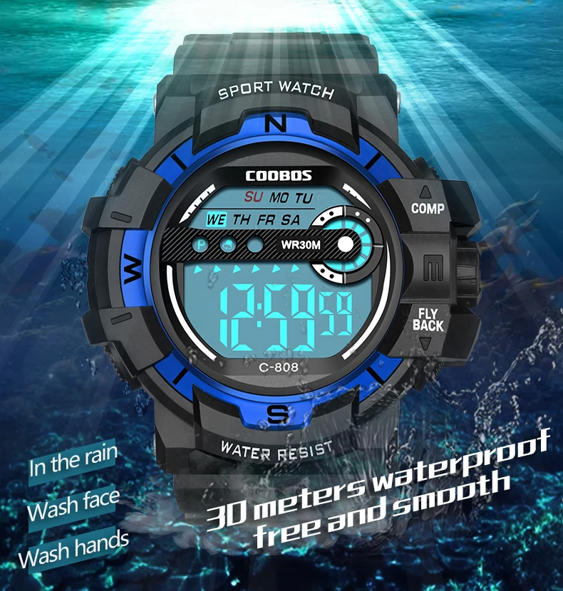 Digital Watch For Men Military Fashion Sport Led Watches Calendar Chronograph New Mens Electronic Clock Reloj Deportivo Hombre