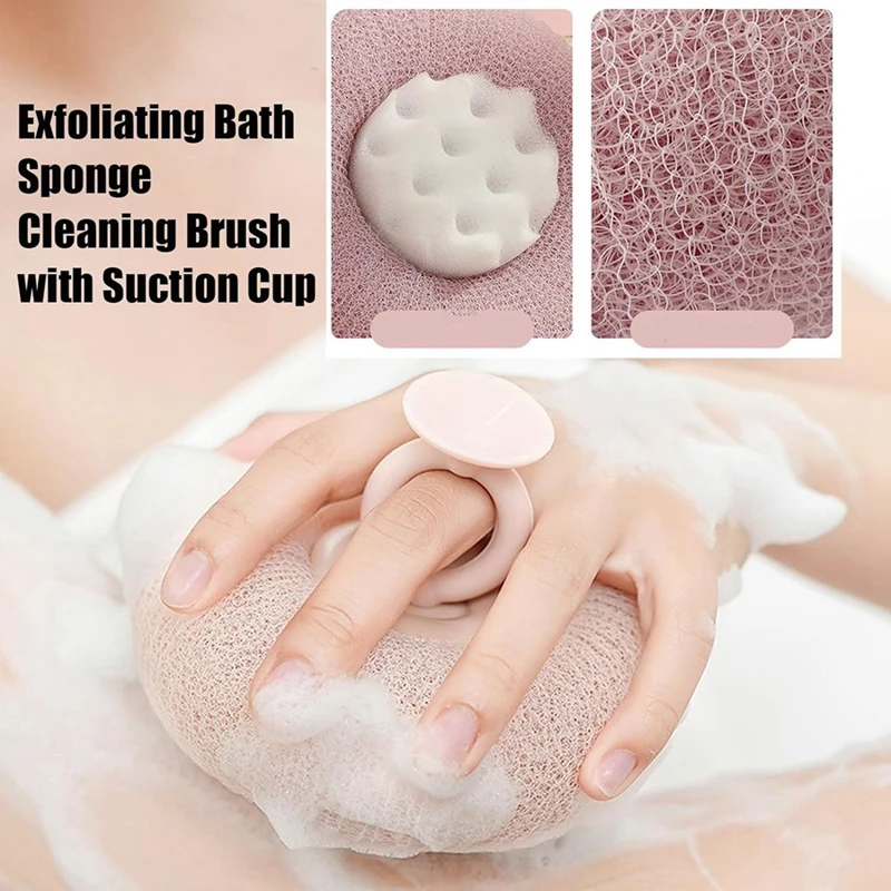 6PCS 2-In-1 Sunflower Bath Ball Kit Per Soft Sunflower Suction Cup Bath Ball Set Kit