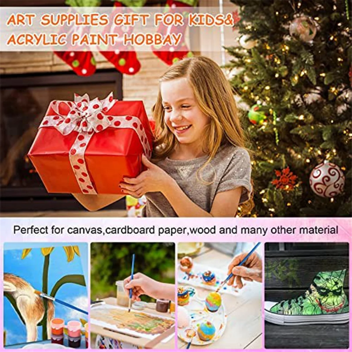 140 PCS Acrylic Paint Set,12 Colors Acrylic Paint Strips for Kids&Adults Craft Paint,Perfect for Home Birthday Classroom