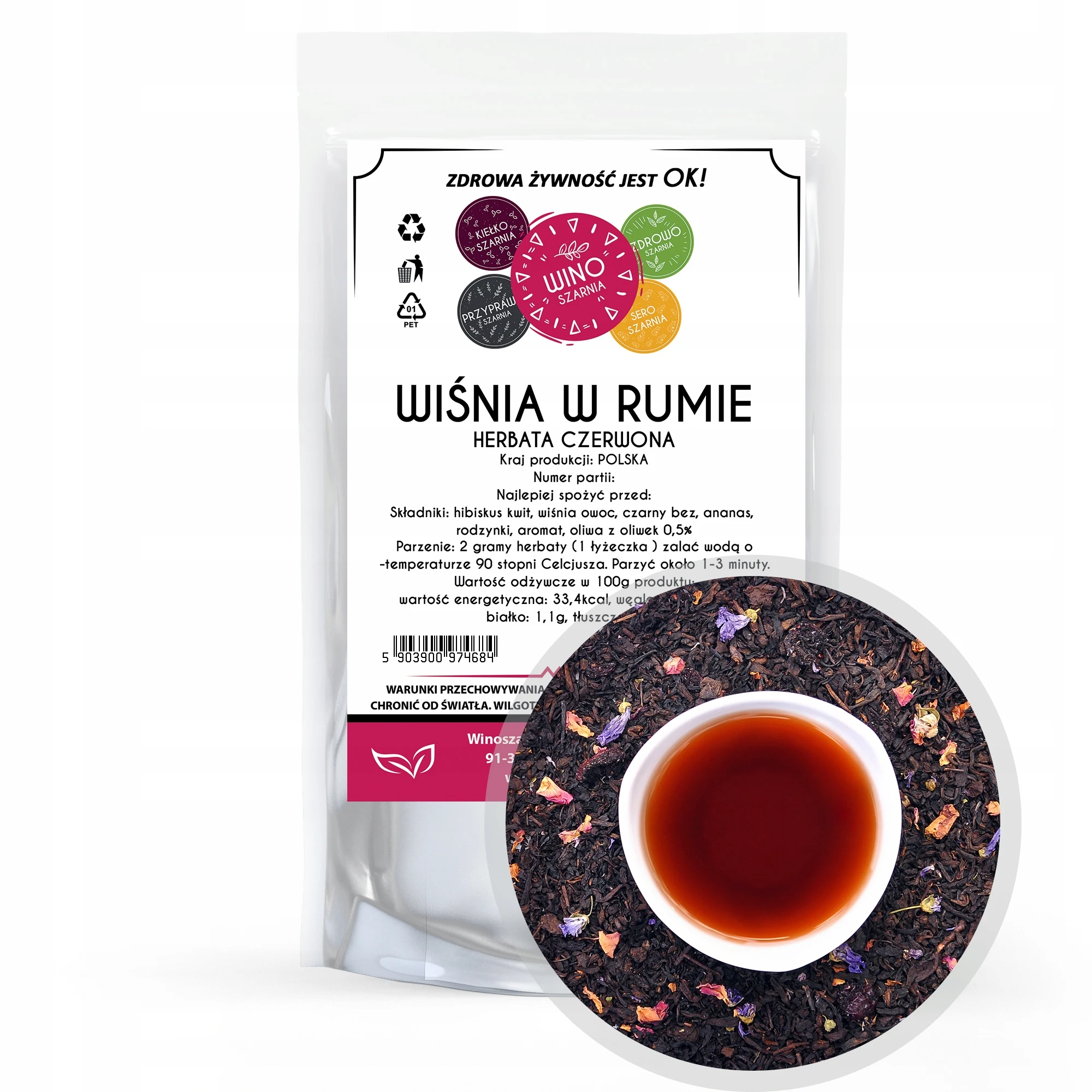 Obrázek 6: Červená třešeň Čínské ovoce tea-100g