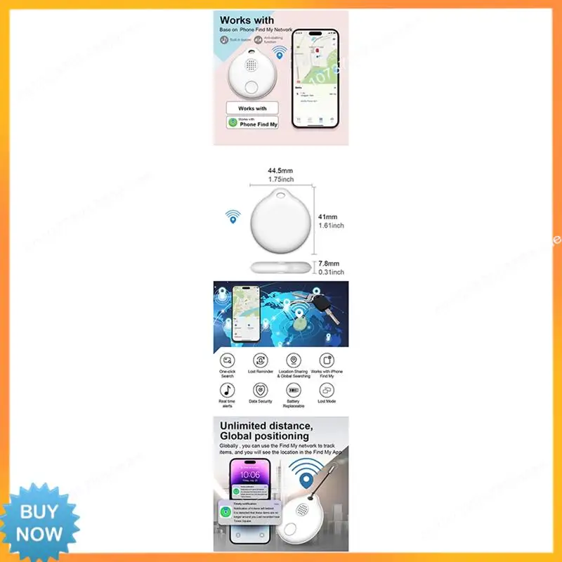 A10R умный анти-потерянный трекер для Ios, умный трекер, сигнализация, мини-тег, ключ, местоположение ребенка, Bluetooth-трекер, Finder, трекер для домашних животных