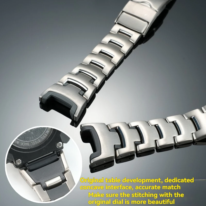 Black Titanium Alloy Watch Band for CASIO ProTrek PRG-240
