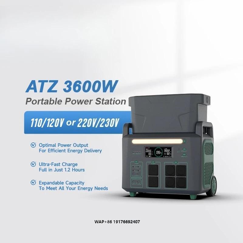 

220v 3600w Solar Portable Energy Storage System Power Station Portable Solar Panel Power Station with MPPT Controller