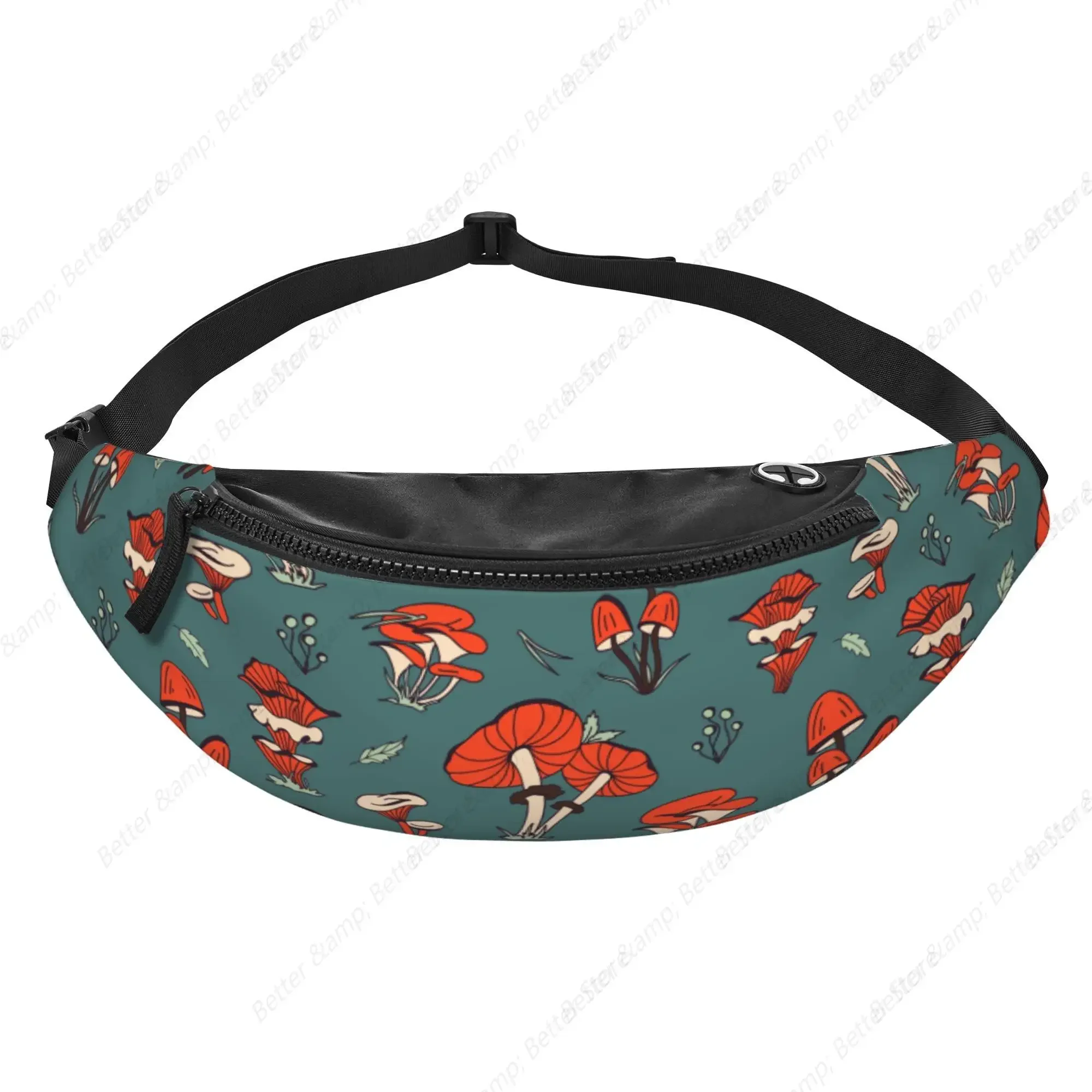 حزمة فاني للنساء والرجال مع سماعة رأس جاك وحزام رياضي وحقيبة خصر على شكل فطر الحلزون للجري